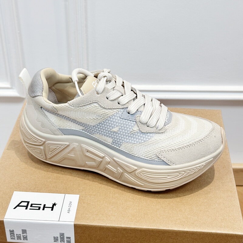 Ash Spring and Summer Mesh Breathable Thick-Soled Dad Shoes Casual Height-Increasing Soft-Soled Casual Shoes for Women Aq140F40016