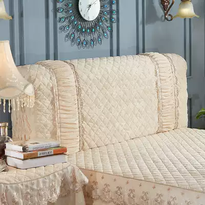 European all-inclusive bed head cover dust cover cloth soft bag solid wood leather bed elastic simple protective cover