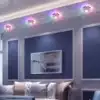Downlight LED living room hole light Household hanging ceiling ceiling light Embedded corridor Crystal light Corridor light Colorful spot light