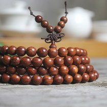  Rosewood Buddha beads Wood High-density hand-skewered Buddha beads Rosary High-density rhinoceros horn Rosewood old material sandalwood 108 pieces