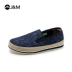Jm hạnh phúc Mary giày phẳng mùa xuân đặt chân màu đen thoải mái giản dị giày nam Espadrilles 72097M - Plimsolls giày thể thao nam đẹp Plimsolls