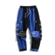 Xiaobin Guochao thời trang đường phố thương hiệu quần lỏng nam khâu tương phản màu thêu Velcro chân overalls thủy triều quần áo thời trang