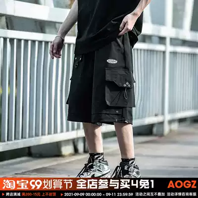 Xiaobin national tide tooling shorts men's summer wear trend brand ins multi-pocket pants function wind five-point pants