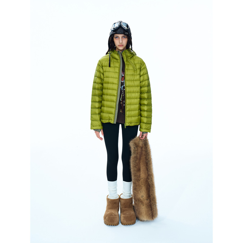 Hello September Winter Outdoor Lightweight Warm White Duck down Hooded Jacket Ribbed down Jacket V9354 Hello September Winter Outdoor Lightweight Warm White Duck down Hooded Jacket Ribbed down Jacket V9354