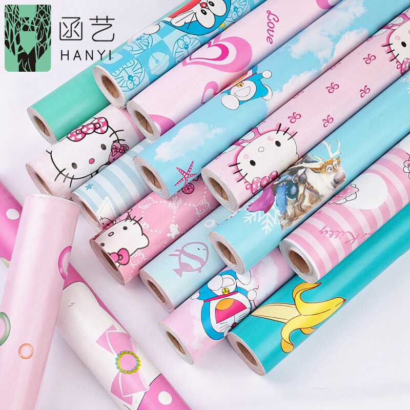 Cartoon Wallpaper Self-Adhesive Children's Room Kindergarten Wall Trim Eco-friendly Wall Sticker 10 m waterproof 45cm-wide sticker