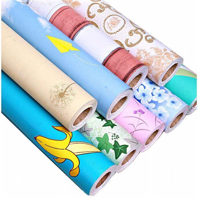 (foot 10 meters)PVC self-adhesive wallpaper waterproof oil-proof background wall Living room kitchen wardrobe renovation wallpaper