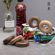 Snack sealing clip creative solid wood donut clip milk powder tea dried fruit fresh bag moisture-proof food sealing clip