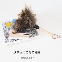 Ostrich Feather Duster car dust removal encryption household cleaning non-hair Jade feather duster