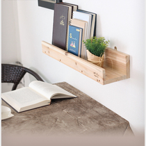 Solid wood partition wall wall hanging log living storage rack debris storage box simple Nordic Korean style home