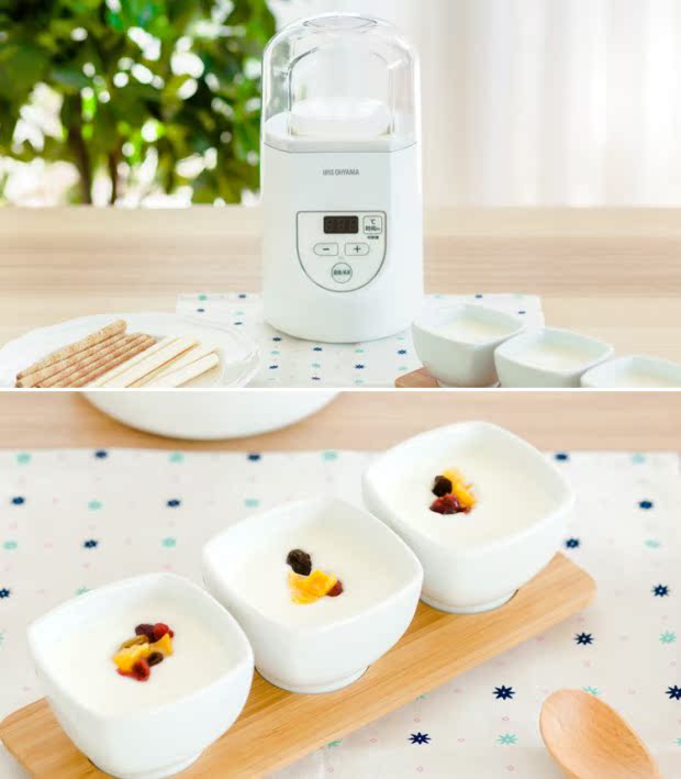 máy làm sữa chua 8 cốc thủy tinh IRIS / IRIS IYM-012C Máy làm sữa chua tự làm tại nhà tự động Smart Yogurt Rice Rice Natto máy làm sữa chua chefman