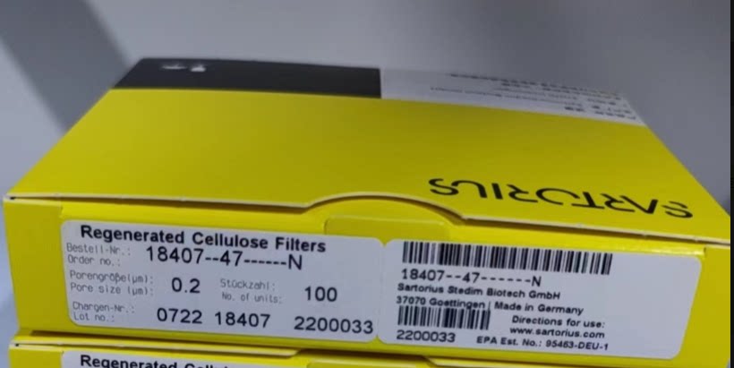 Sartorius赛多利斯RC再生纤维素膜47mm 0.2um 18407-47-N