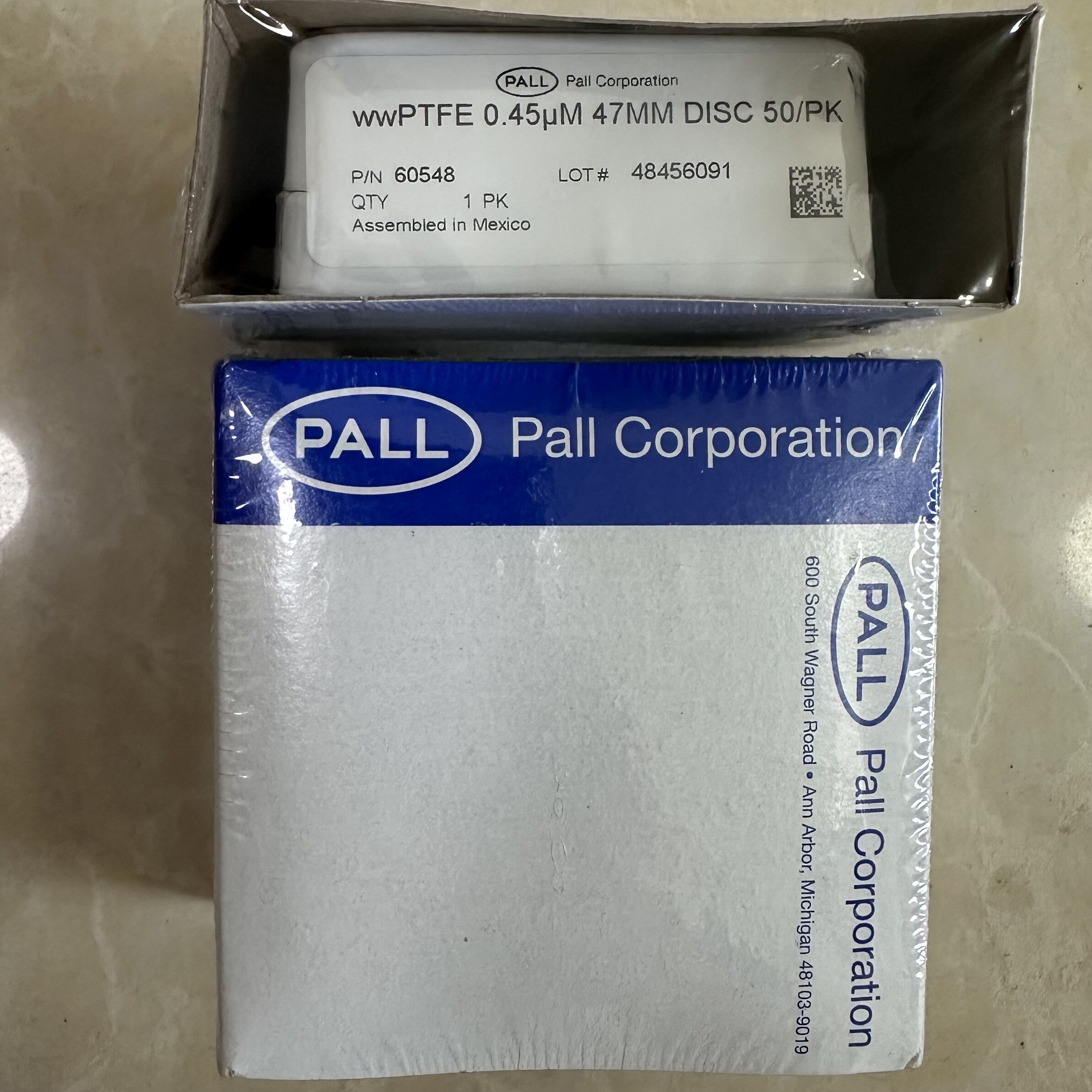 PALL颇尔wwPTFE万能过滤膜60548亲水聚四氟乙烯47mm 0.45um