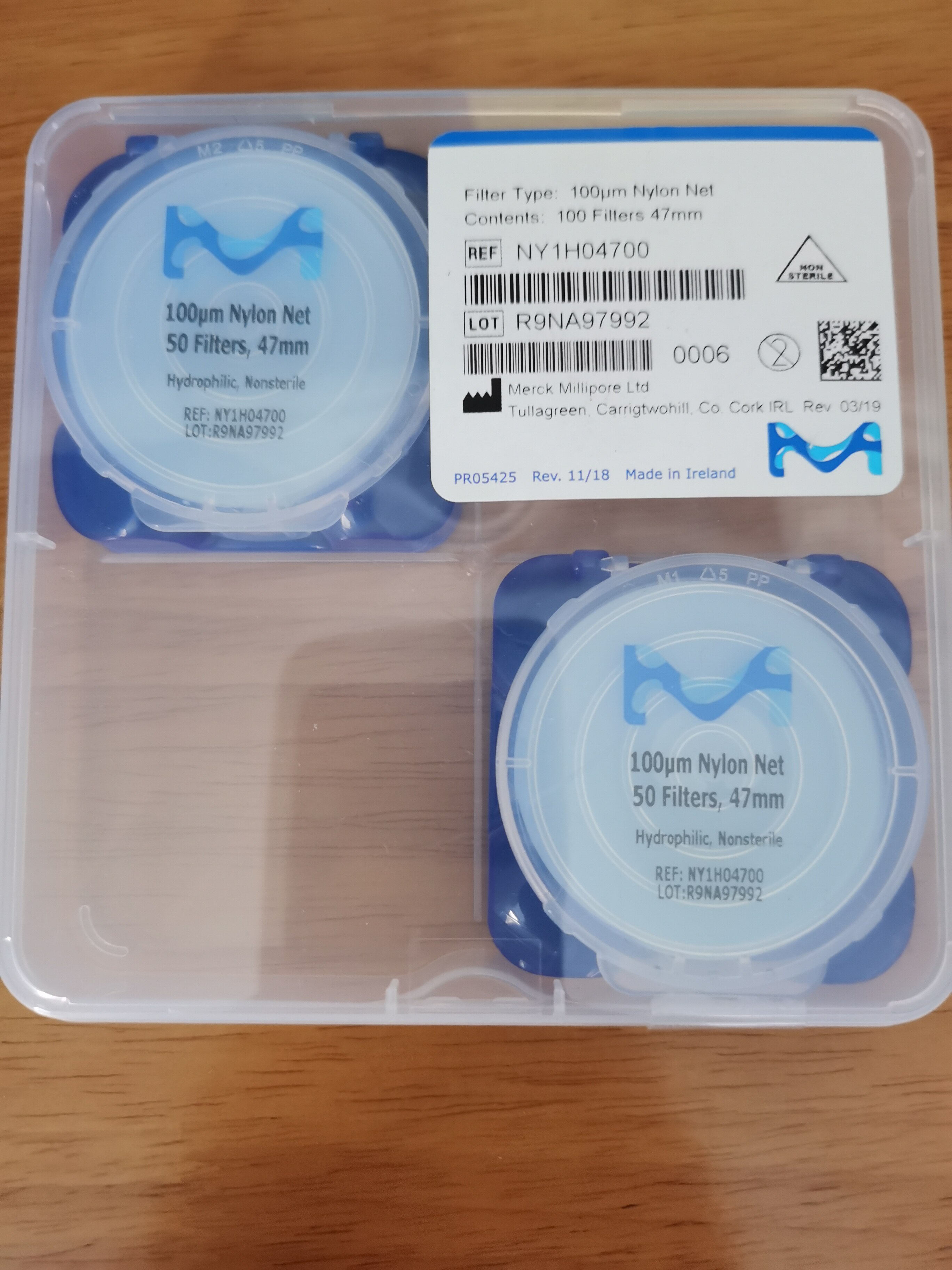 Merck默克Miilipore密理博47mm 100um尼龙网格滤膜NY1H04700