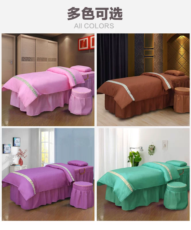 Mới làm đẹp trải giường bốn mảnh quilt cover quilt bao đẹp thẩm mỹ giường đặt massage giường massage cơ thể tùy chỉnh