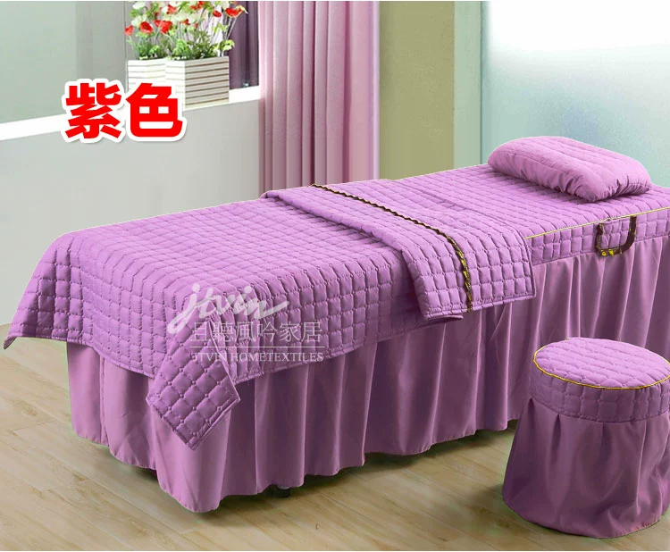 Beauty bed cover bốn bộ bông massage cơ thể massage giường dầu gội đầu giường bông đẹp bao gồm bốn bộ tùy chỉnh