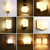 Special offer Modern simple bedroom bedside wall lamp Solid wood aisle Stair balcony lamp Living room corridor pastoral creative lamp