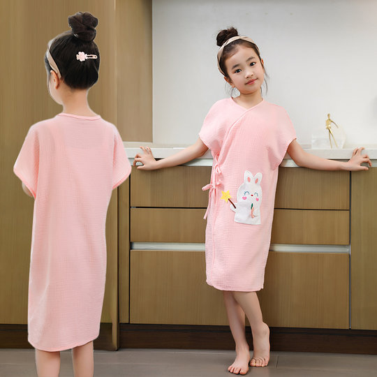 Sommer-Badetuch für Kinder aus reiner Baumwolle, Jungen und Mädchen, 2024, neuer Baumwoll-Badeumhang, Bademantel, tragbar, schnell trocknend