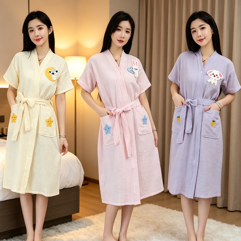 Adult Summer Gauze Bath Towel 2026 New Model Pure Cotton Bathrobe Wearable Quick-Drying Women's Style for Bathing and Swimming Adults