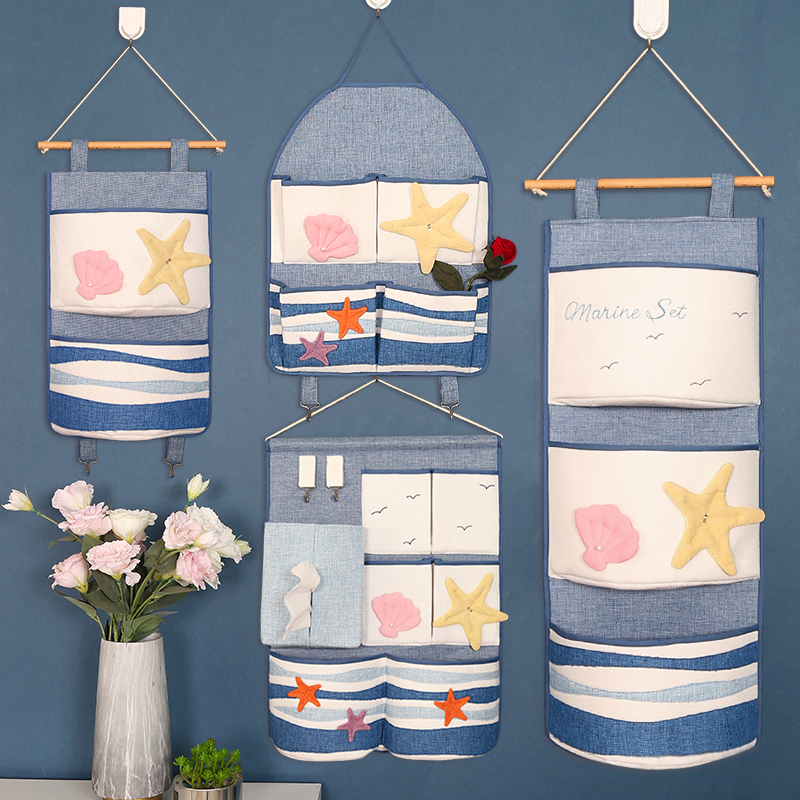 Hanging wall cashier bag hanging bag small cloth bag wall hanging desk headboard suspended for containing hanging bag door rear storage cute