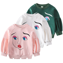 New childrens clothing spring and autumn new paddie round collar cover headbeat Bottom Bubble Cuff childrens Korean version nails Everest