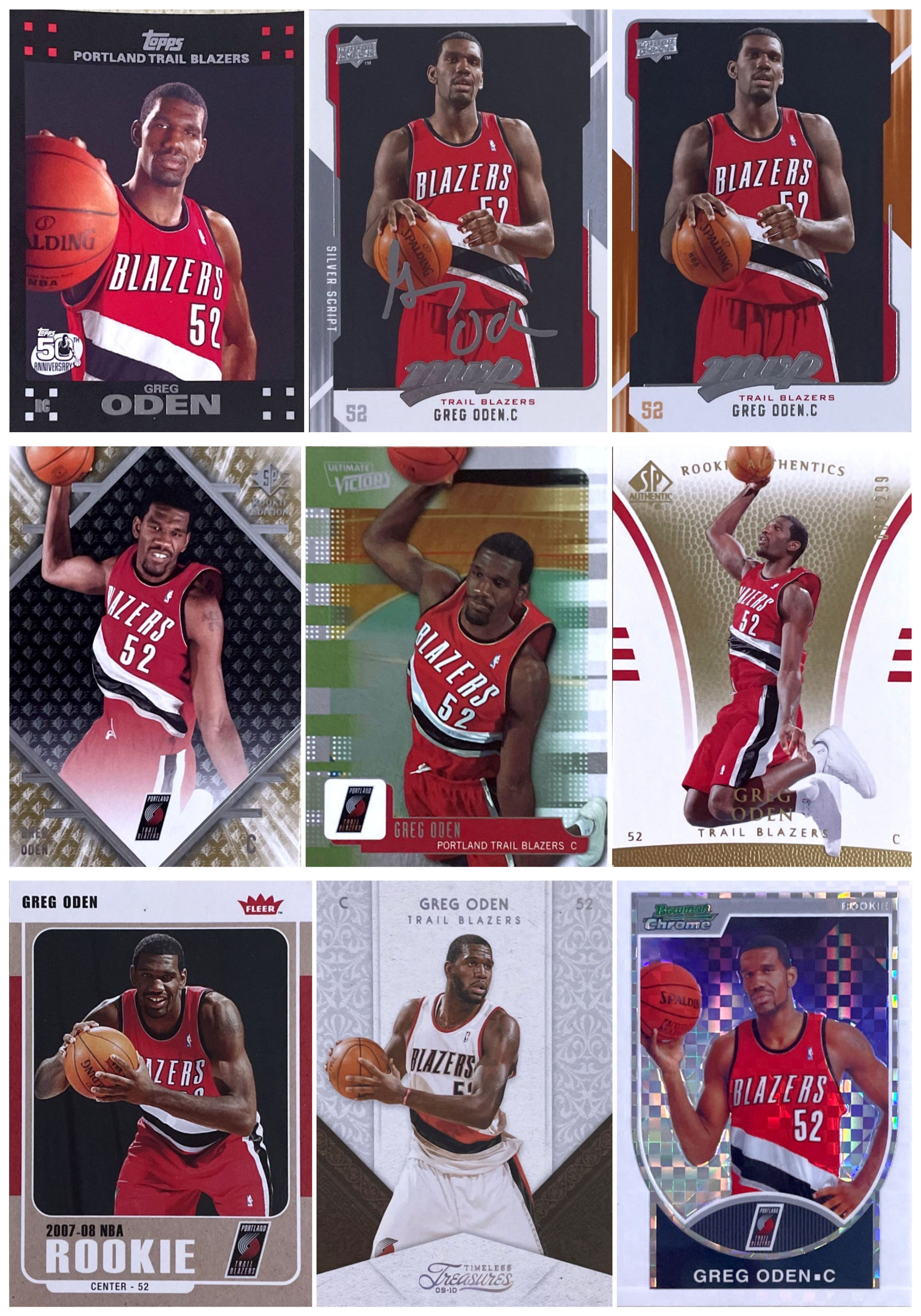 (iR)NBA Star Card Topps UD Greg Oden Greg Oden Rookie Putka