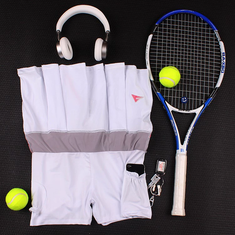 Haoyun cờ chơi quần cầu lông Li Na tennis váy thể thao quần màu sắc xếp li mùa xuân và mùa hè nhanh chóng mẫu nữ - Trang phục thể thao
