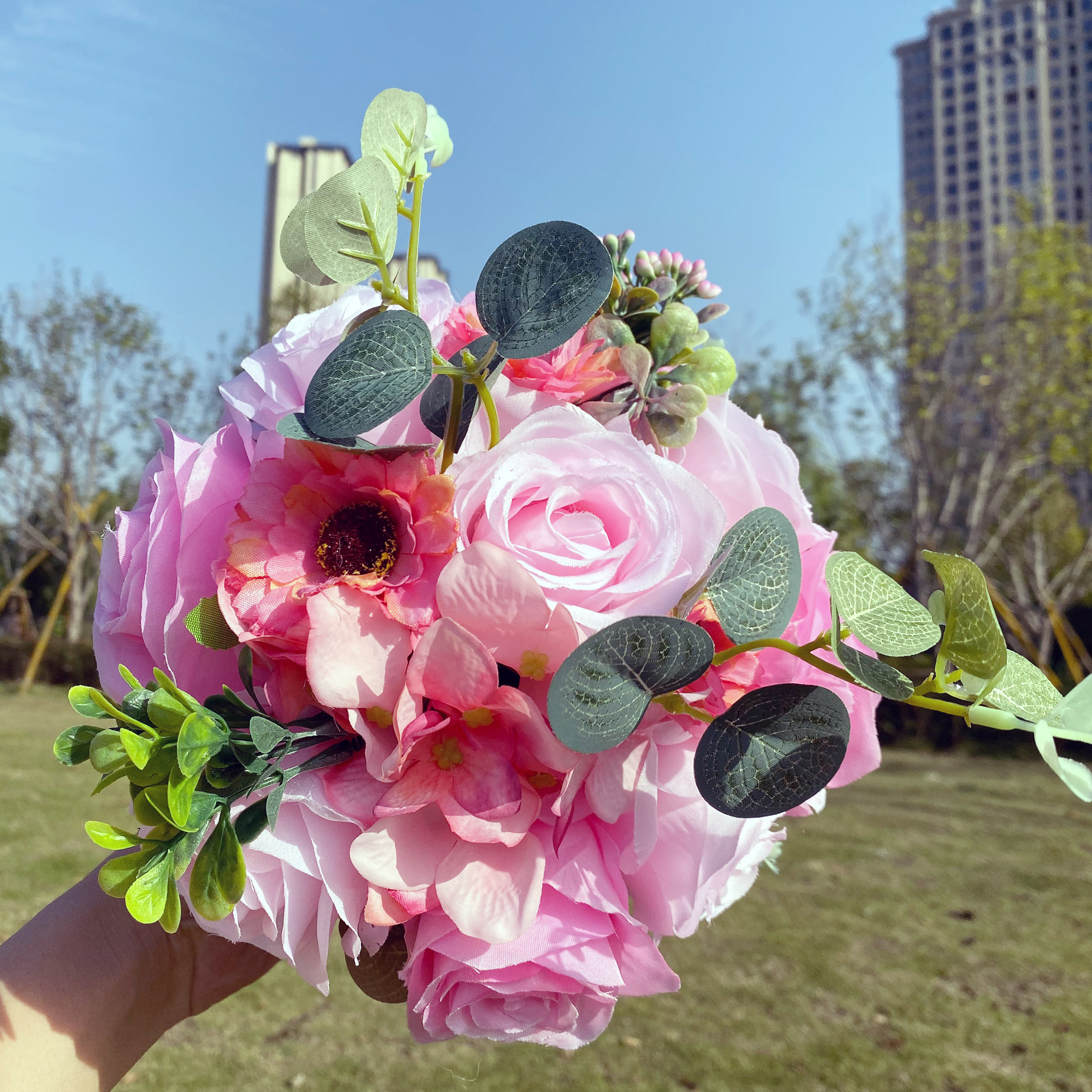 Wedding Hands to Spend Wedding Celebration Korean Bride Emulation Hand Held Flowers Chinese Bridesmaid Eurostyle Sensuo Accessories Wedding Bouquet