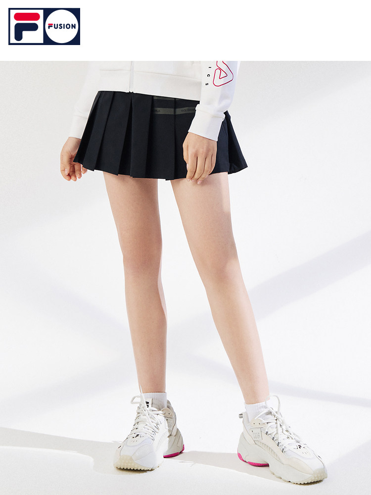 1FILA FUSION Fila tide brand women's skirt 2021 autumn new pleated trendy sports skirt