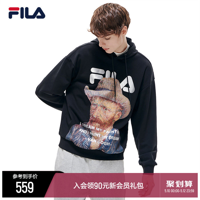 FILA x Van Gogh Museum Fila Official Men's Lianhood Sports shirt 2022 Spring new