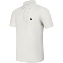 FILA short-sleeved shirt for men 2024 summer new outdoor sports and leisure lapel breathable T-shirt woven top