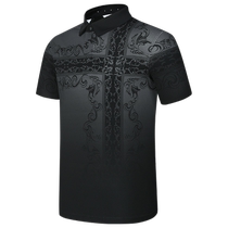 FILA Versailles Collection Authorized Short-Sleeved Mens Technology POLO Shirt 2024 Summer New Golf Sports