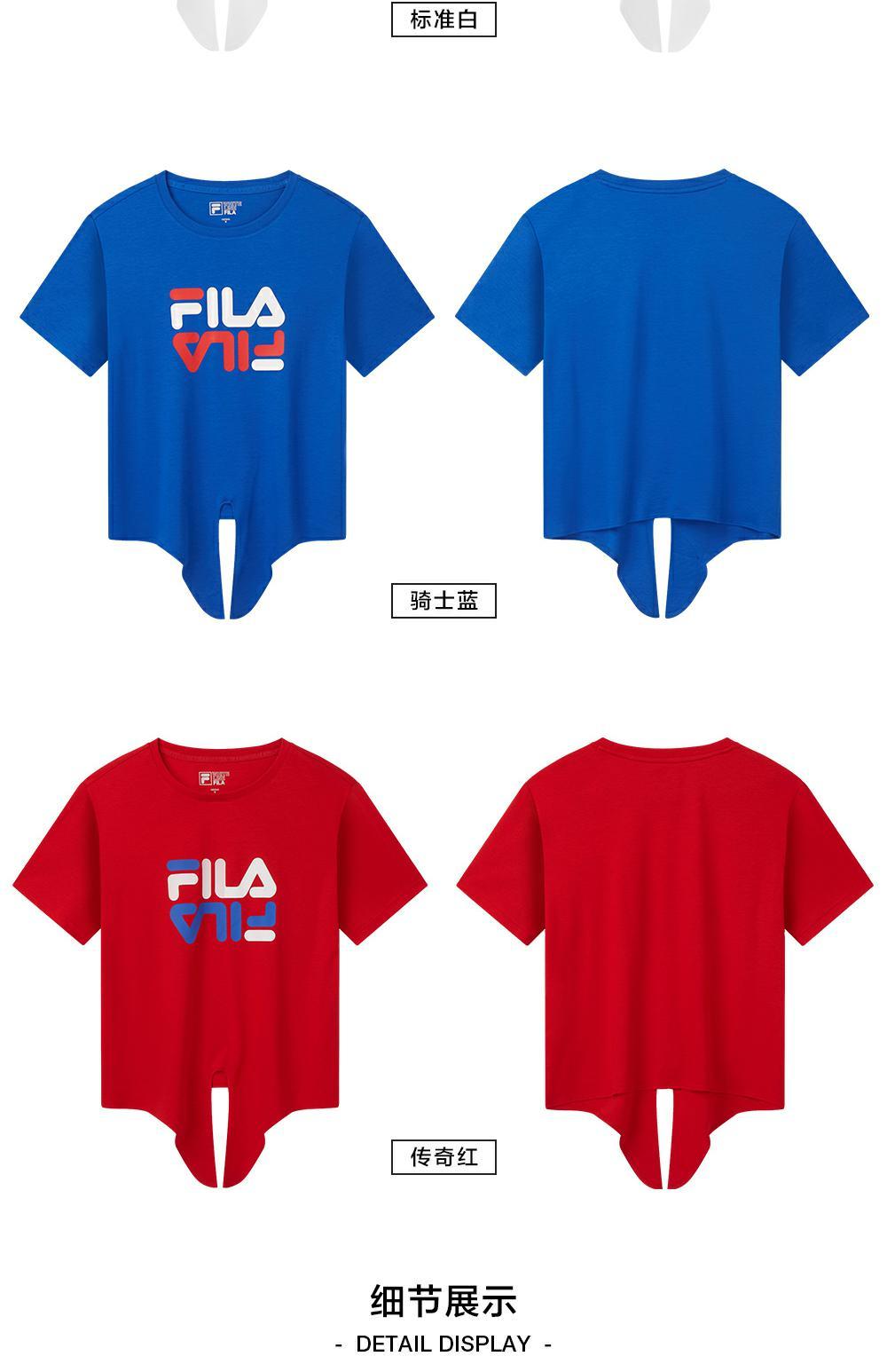 Áo thun ngắn tay của phụ nữ Fila Fila chính thức 2019 Mùa thu mới Giày cao gót ren Thiết kế ngắn tay - Áo phông thể thao áo thể thao nữ ba lỗ