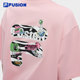 FILAFUSION Fila Couple Sports T-shirt Men's 2023 Summer New Cartoon Print Short-Sleeved Top Women T-shirt