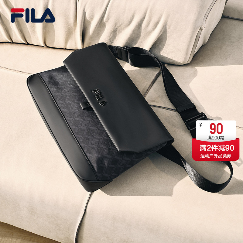 Fila Black Warrior Crossbody Bag | Fila Crossbody Bag 26 New Model Men's Vintage Water-Repellent Messenger Black Fashion Shoulder Bag Fila Black Warrior Crossbody Bag | Fila Crossbody Bag 26 New Model Men's Vintage Water-Repellent Messenger Black Fashion Shoulder Bag