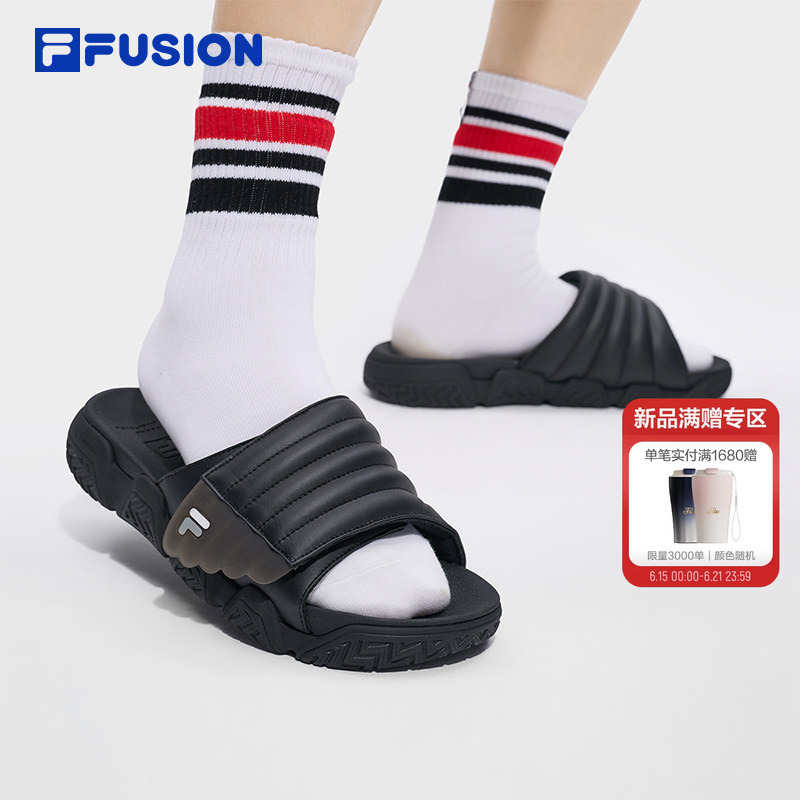 Fila Fusion Sports Slippers with Velcro Men's Shoes 2026 Summer New Couple Outdoor Shoes