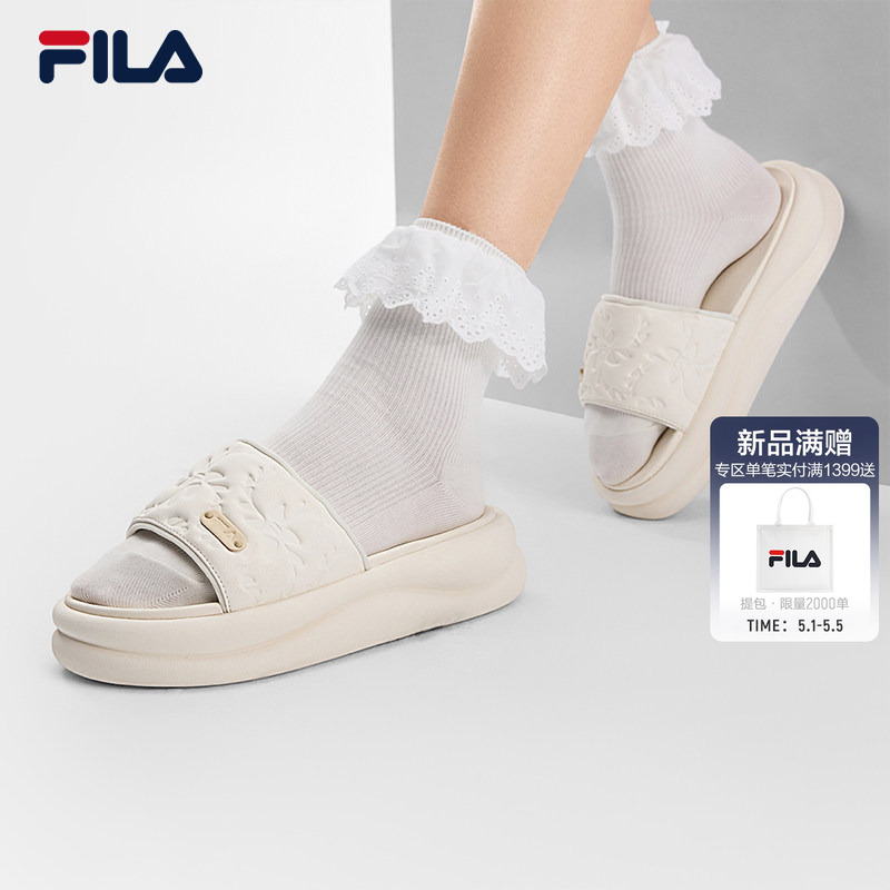 Dolphin Slippers | Fila Sports Slippers Women's Shoes 2026 Summer New Casual Women's Thick-Soled Beach Shoes