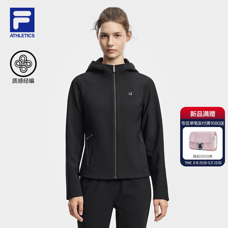 Fila Knitted Long-Sleeved Jacket 2026 Winter New Women's Fitness Sports Basic Simple Hooded Top Fila Knitted Long-Sleeved Jacket 2026 Winter New Women's Fitness Sports Basic Simple Hooded Top