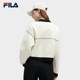 FILA 공식 여성 짠 재킷 2024 봄 새로운 패션 캐주얼 루즈 대비 색 옷깃 스웨터