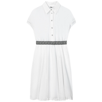 FILA Emerald Womens Woven Dress 2024 Summer New Fashion Casual Plaid Dress