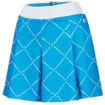 FILA Official Womens Knitted Skirt 2024 Autumn New Golf Sports Contrast Color Basic Skirt