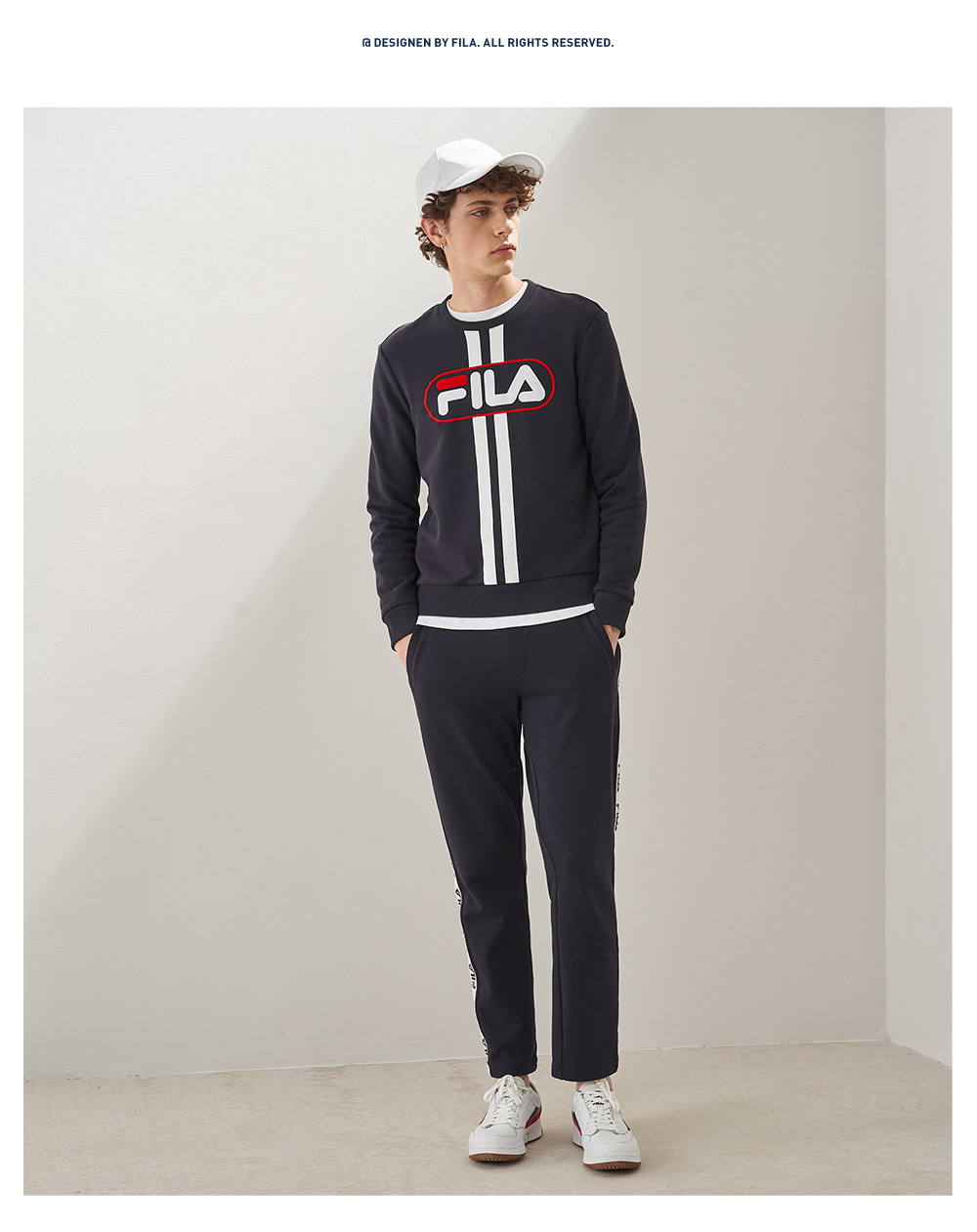 Áo len nam chính hãng của Fila Fila 2019 mùa xuân mới - Thể thao lông cừu / jumper áo thun nữ dài tay hàng hiệu
