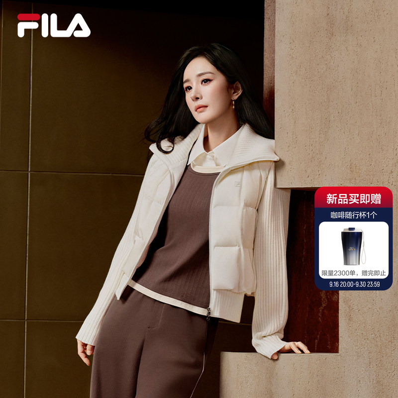 【Same Style as Yang Mi】Fila down Jacket丨Fila Simple and Elegant down Jacket 26 Winter Women's Woolen Patchwork Coat 【Same Style as Yang Mi】Fila down Jacket丨Fila Simple and Elegant down Jacket 26 Winter Women's Woolen Patchwork Coat