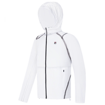 FILA Official Mens Woven Top 2024 Summer New Tennis Sports Simple Loose Hooded Jacket