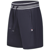 Cool sun protection | FILA official womens knitted shorts 2024 summer new breathable tennis sweatpants
