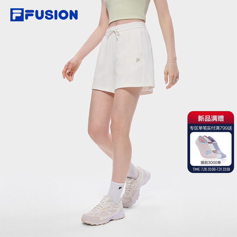 Fila Fusion Trendy Brand Knitted Shorts for Women 2026 Autumn New Pants Simple Basic Casual Pants