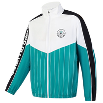 FILA official mens woven jacket 2024 new autumn tennis sports loose color-blocked stand-up collar top