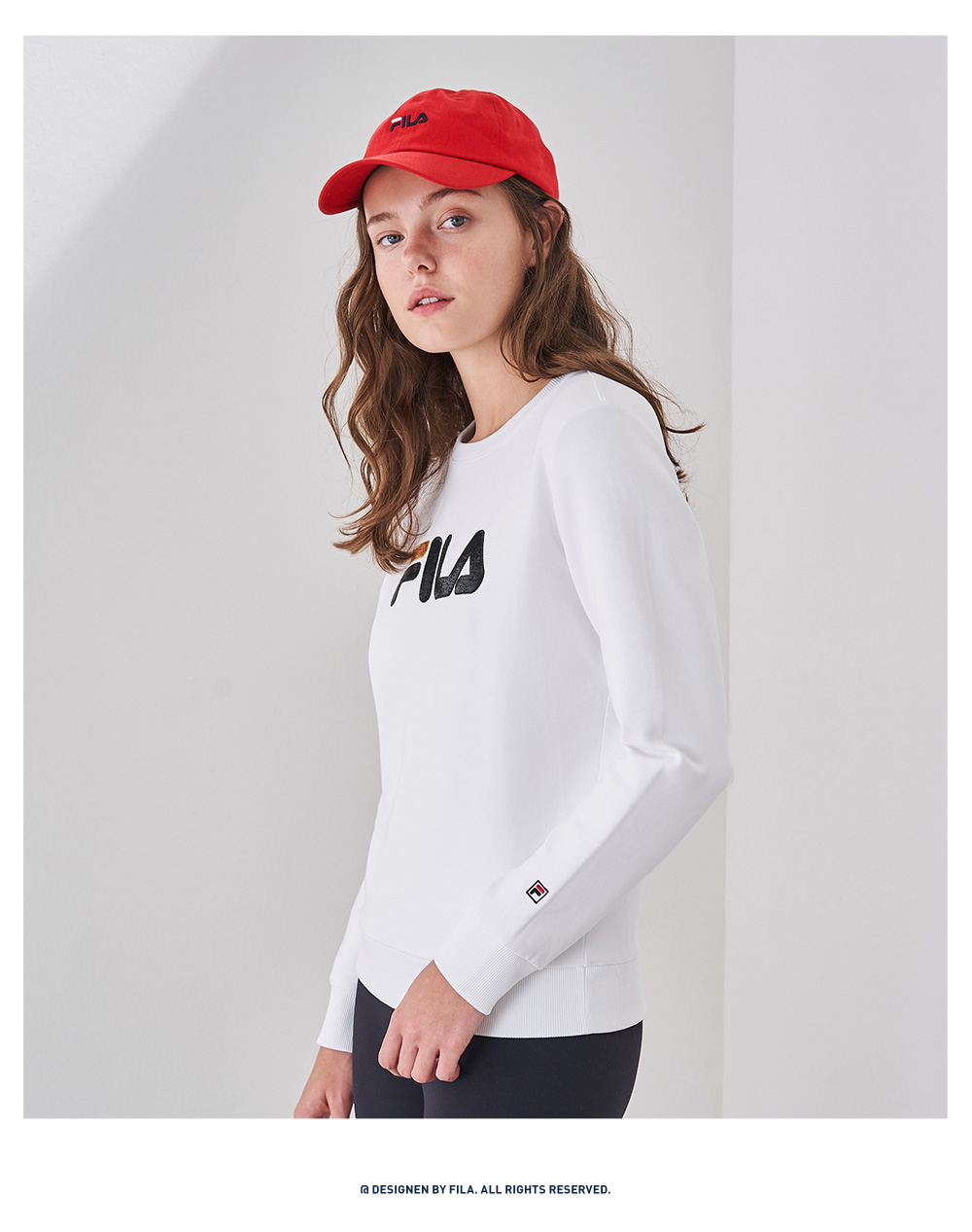 Áo len nữ chính hãng của Fila Fila 2019 Mùa xuân mới Thời trang đơn giản đan áo thun nữ - Thể thao lông cừu / jumper áo sweater nam form rộng