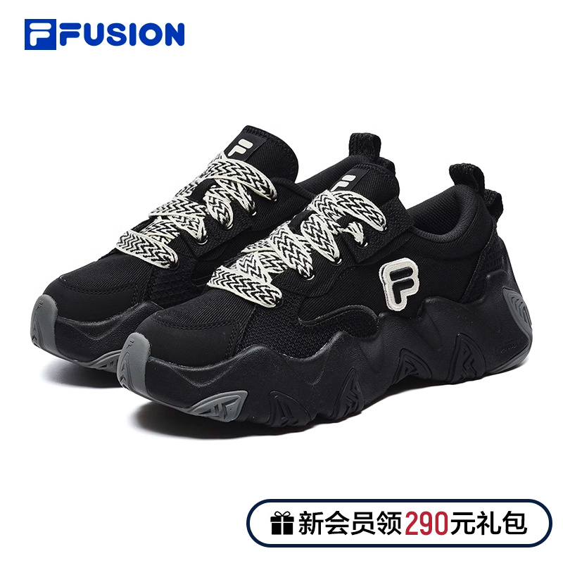 FILA FUSION Phele Official SeaStar Shoes Boom Shoes Women Shoes Sneakers Sneakers Casual Black Heightening-Taobao