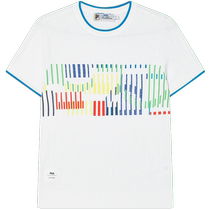 FILAx Pompidou Center Series Fila official womens woven 24 autumn new fashion casual loose short-sleeved top