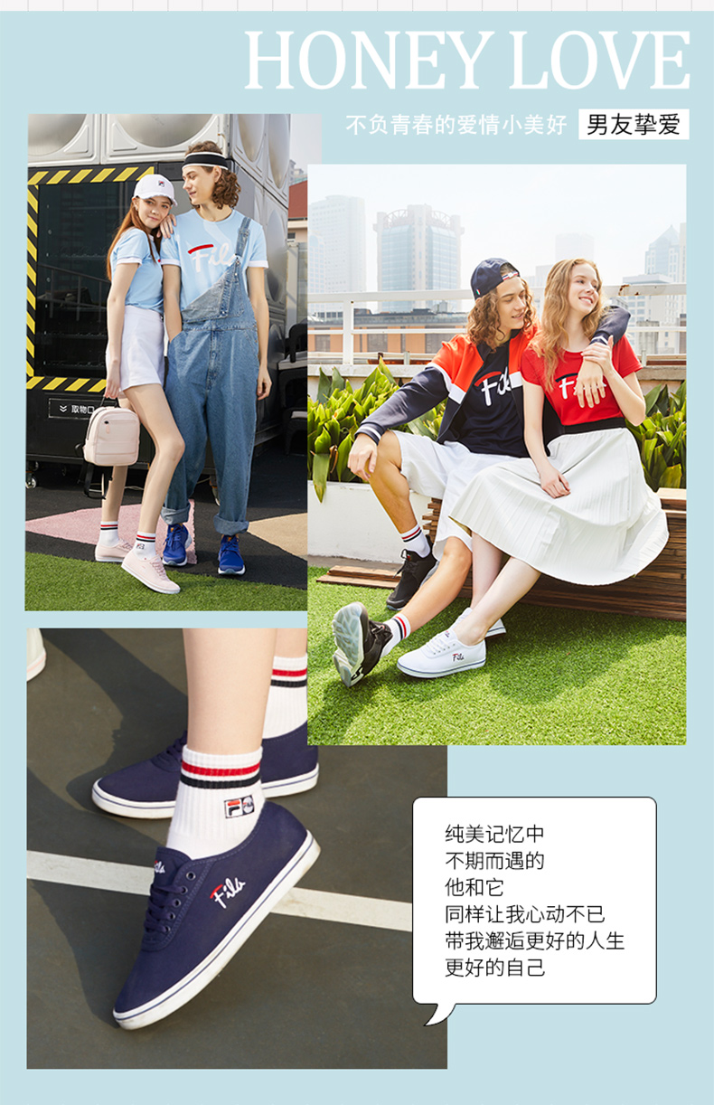 Fila Fila giày vải giày của phụ nữ 2018 mùa hè mới giúp đỡ thấp sinh viên Hàn Quốc phiên bản của căn hộ giản dị giày trắng giày sport nam